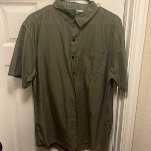 Green Button Up